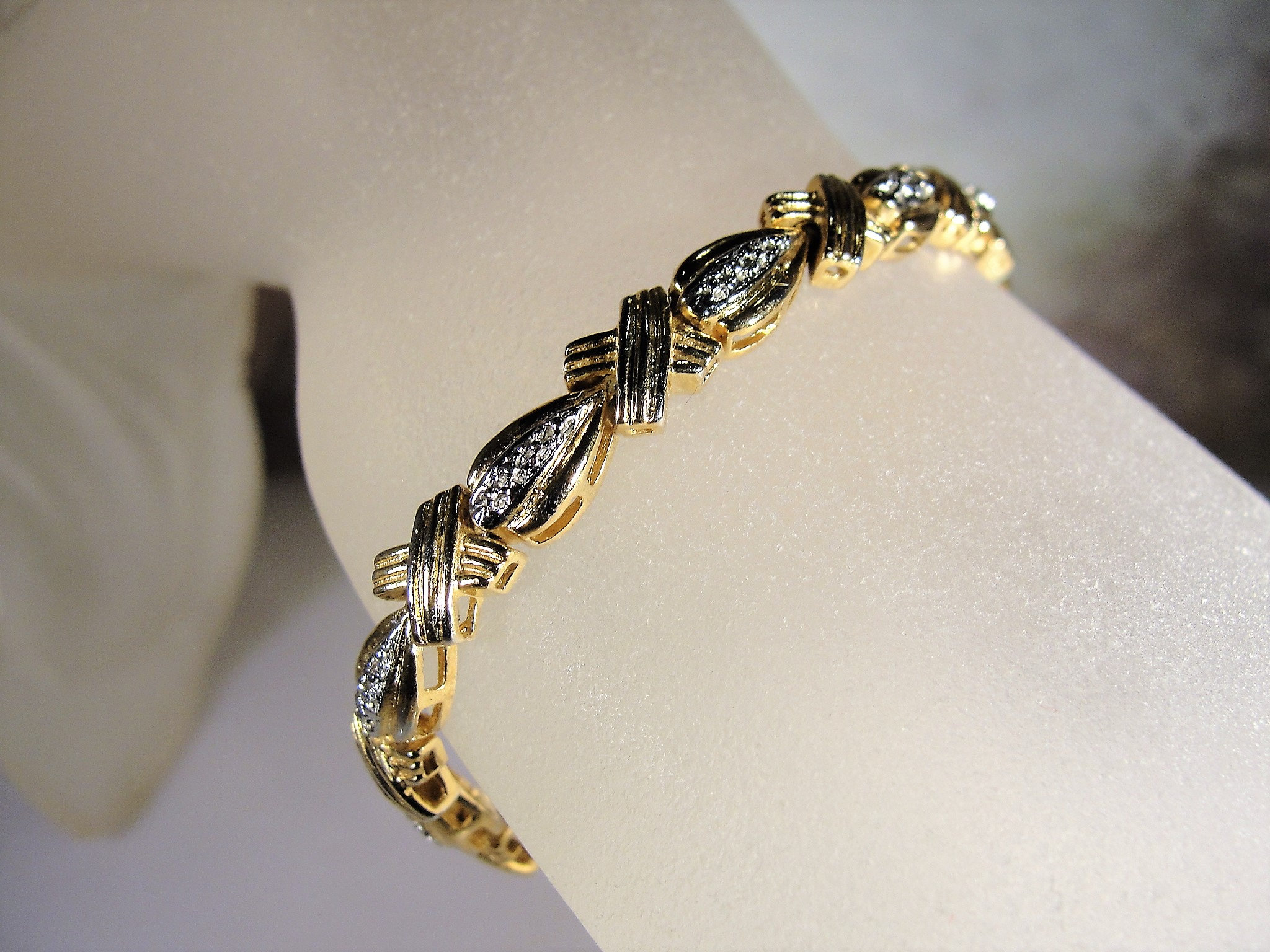 ROSS SIMONS Genuine Diamond Gold Vermeil Bracelet, Diamond Tennis