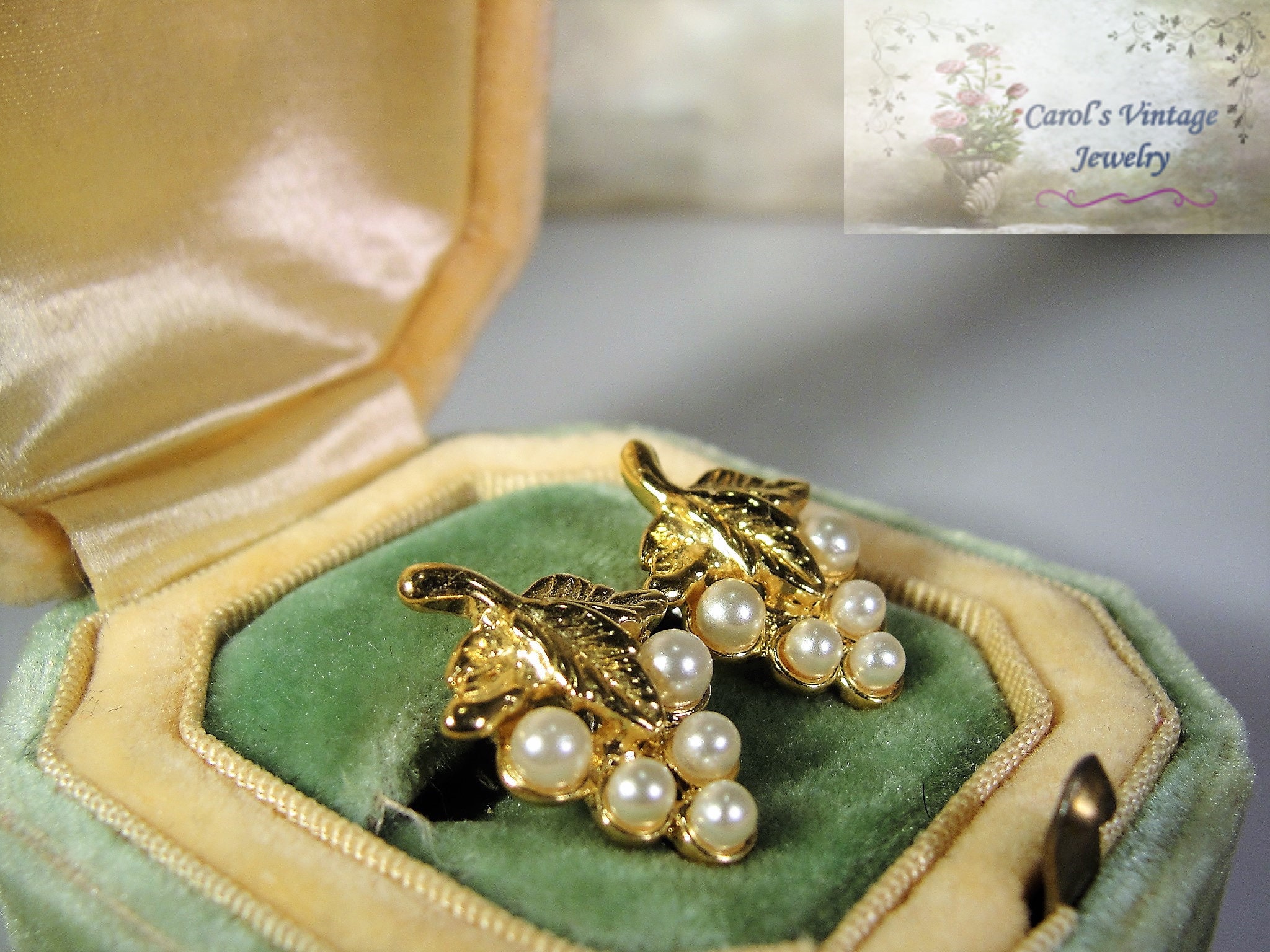 178 Grape Pearl Earrings