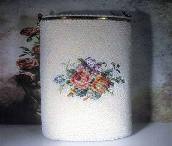 Beaded Box Purse, SCHILDKRAUT BROS., Box Purse, Pe