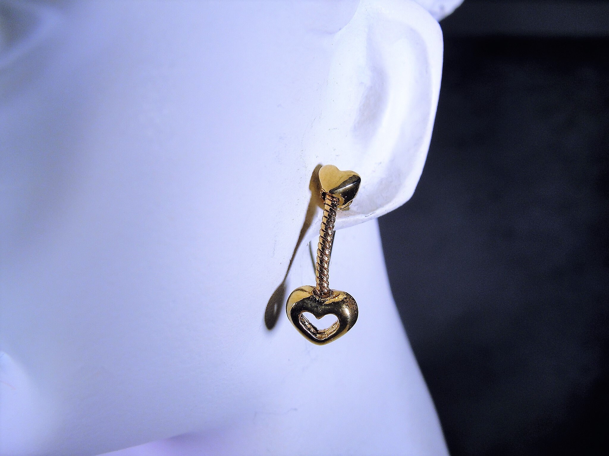 Petite Dangle Heart Earrings… So Cute! Hypoallergenic Pierced Earrings