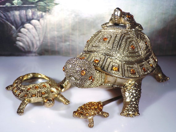 Bombay Company Brass Turtle Desk Set: Paperweight, Letter Opener