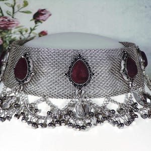 Modern Choker Necklace – White House Black Market Silver Tone Choker – Night on the Town Edgy Necklace – 1990s Jewelry – Vintage Choker