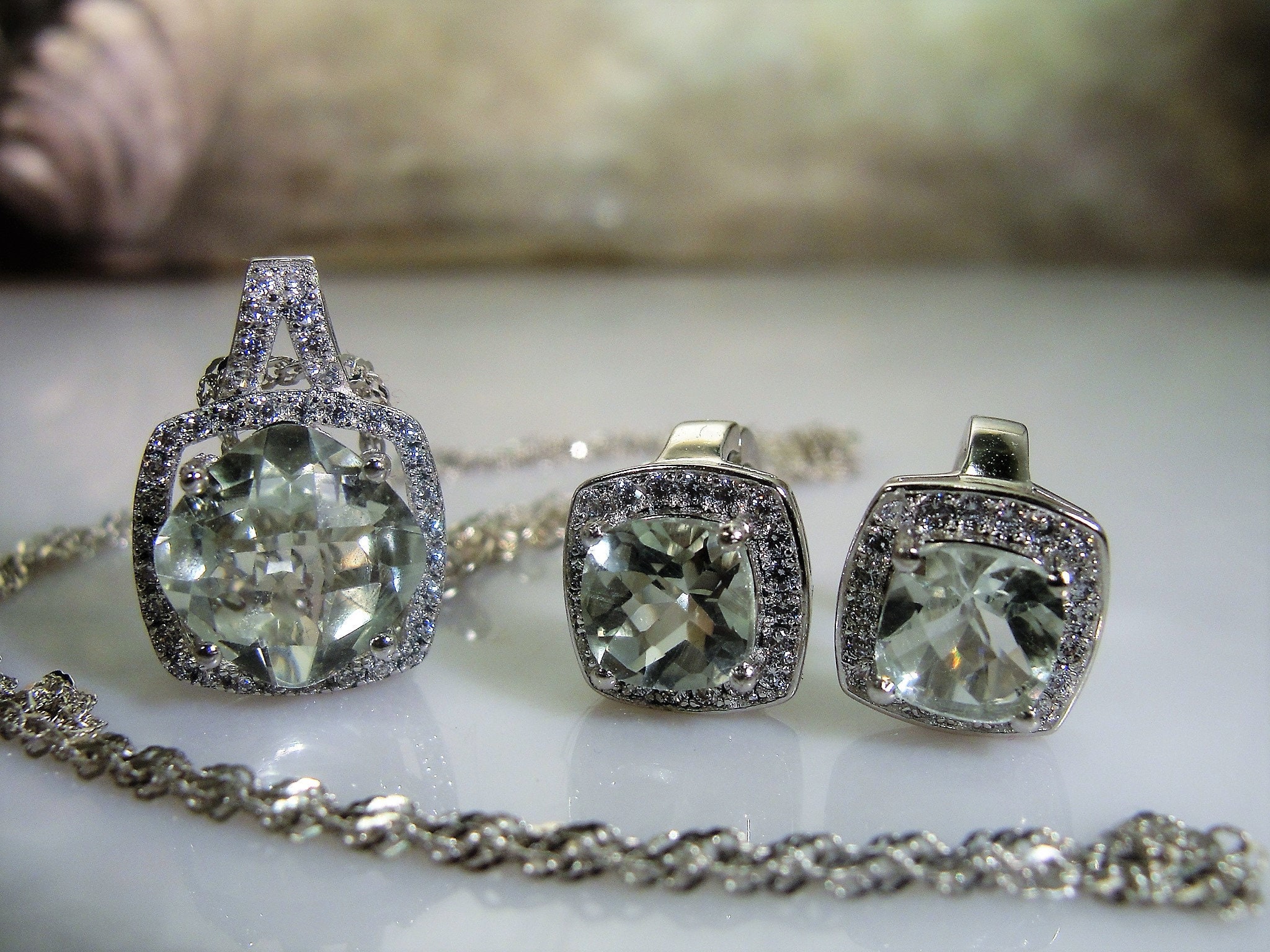 Prasiolite jewelry discount