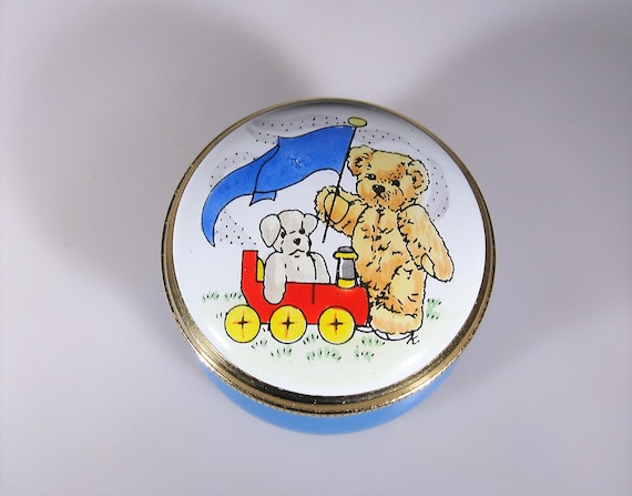 CRUMMLES ENAMELS Teddy Bear Trinket Box or Pill B… - image 9