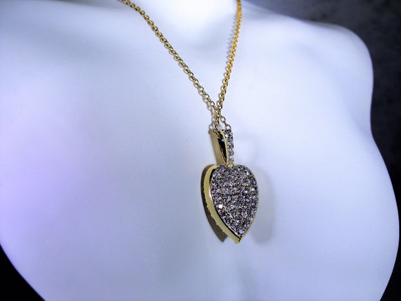STAUER Heart Necklace Dual Heart Necklace Genuine O Gem