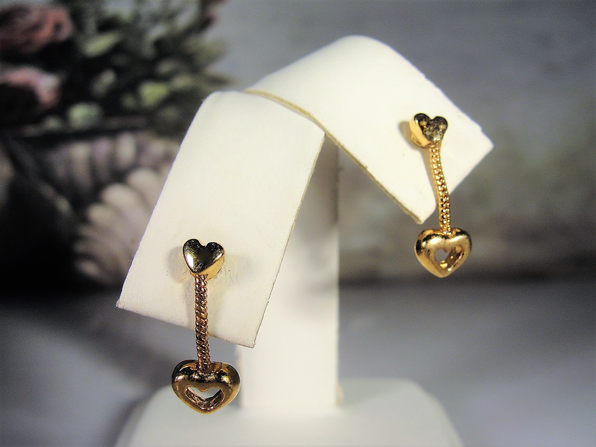Petite Dangle Heart Earrings… So Cute! Hypoallergenic Pierced Earrings