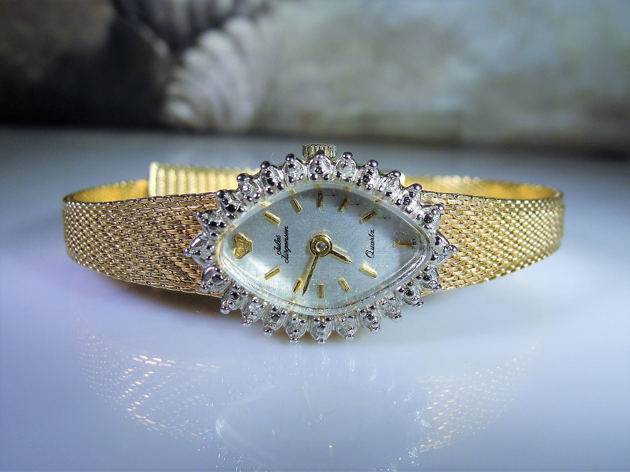 JULES JURGENSEN Women’s Diamond Wrist Watch, Quartz Watch, Diamond