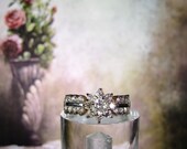 Reserved for Deb: Cubic Zirconia Flower Cluster Ring, Silver Flower Ring, Cluster Ring, 16 Accent Stones, Flower Ring, Vintage Ring, S 8