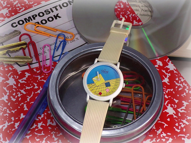 CV Cheval Watch – Memphis Collection Retro Graphic Style – Quartz Second Hand image 8