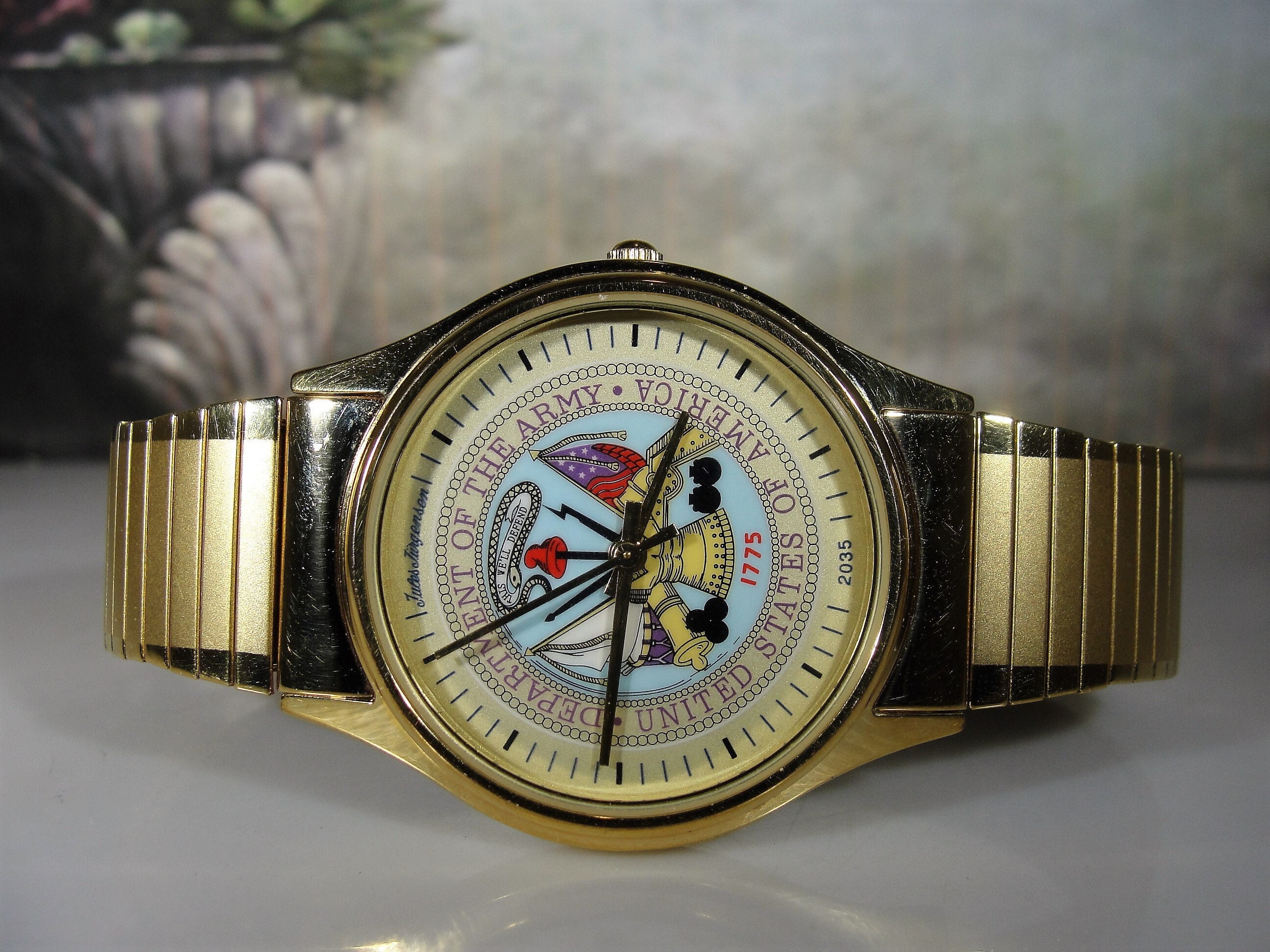 JULES JURGENSEN Wrist Watch, Dept of US Army, Military Mens Watch