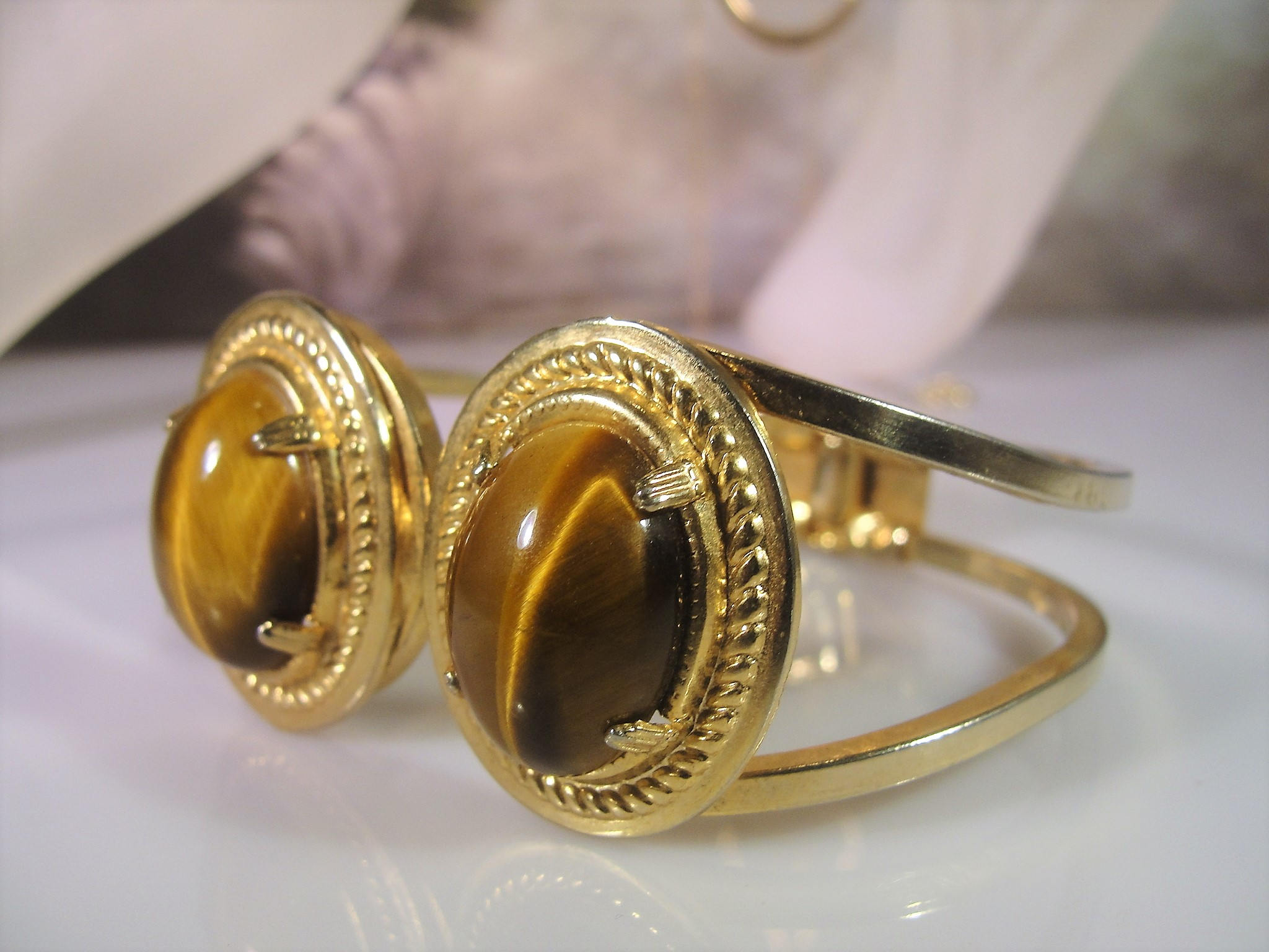 14K Gold Filled Jewelry Set, Tiger’s Eye Jewelry Set, Tiger’s Eye Ring