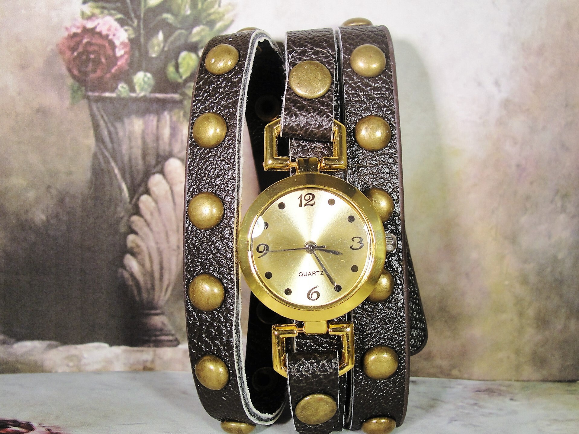 leather wrist watch for ladies