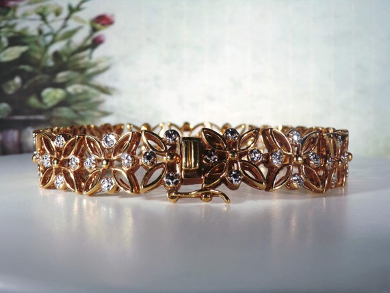 Rose Gold Bracelet – Rose Gold Plated and Diamond… - image 9