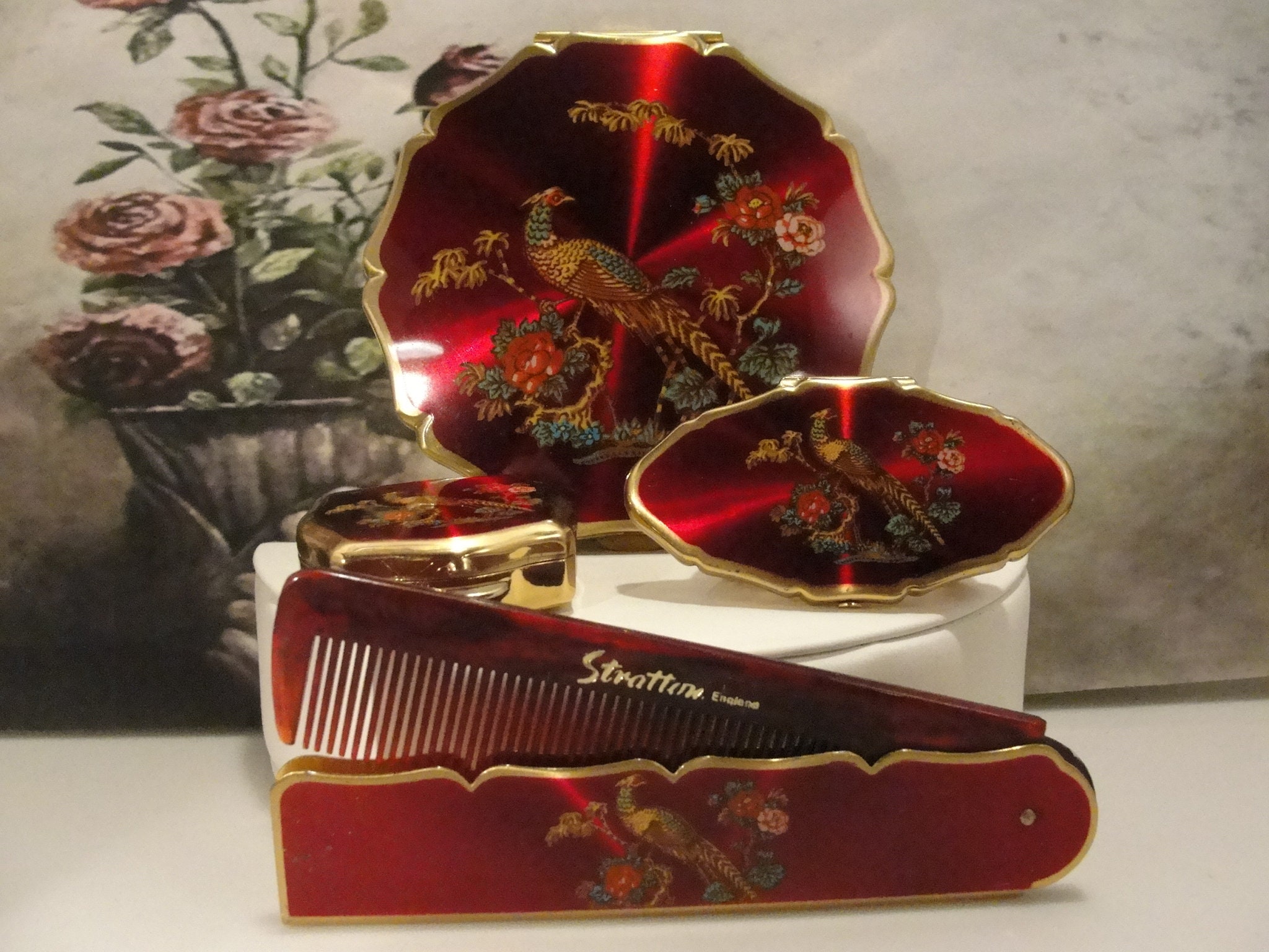 Vintage Stratton Lipstick Mirror Case, Stratton No 2 Lipstick