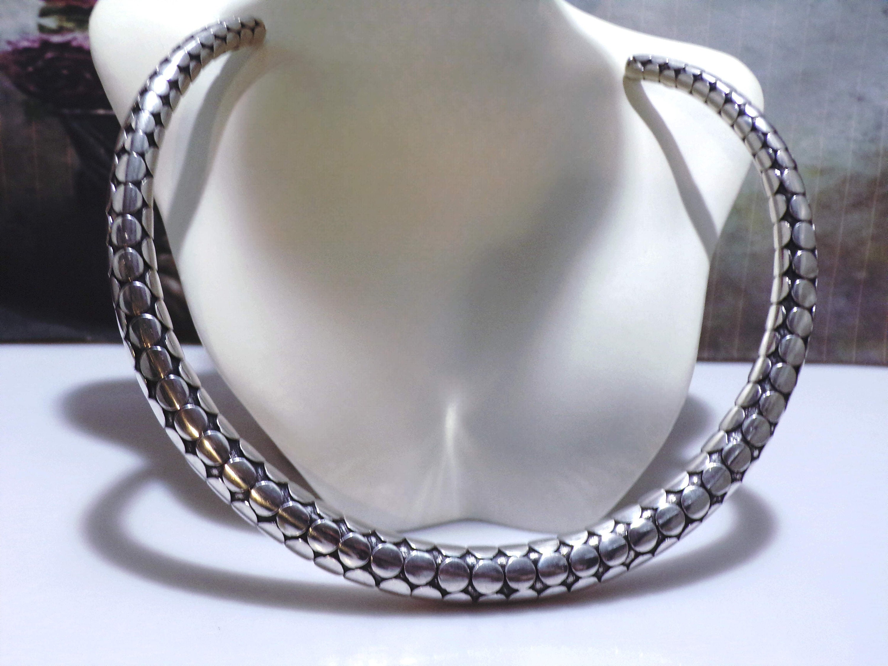 Sterling Silver Double Chain Choker Necklace Set – Glass Palace Arts