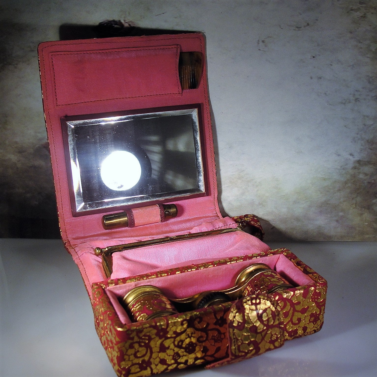 Miniature Opera Glasses, Evening Purse, Compact Purse Set, Coin Purse