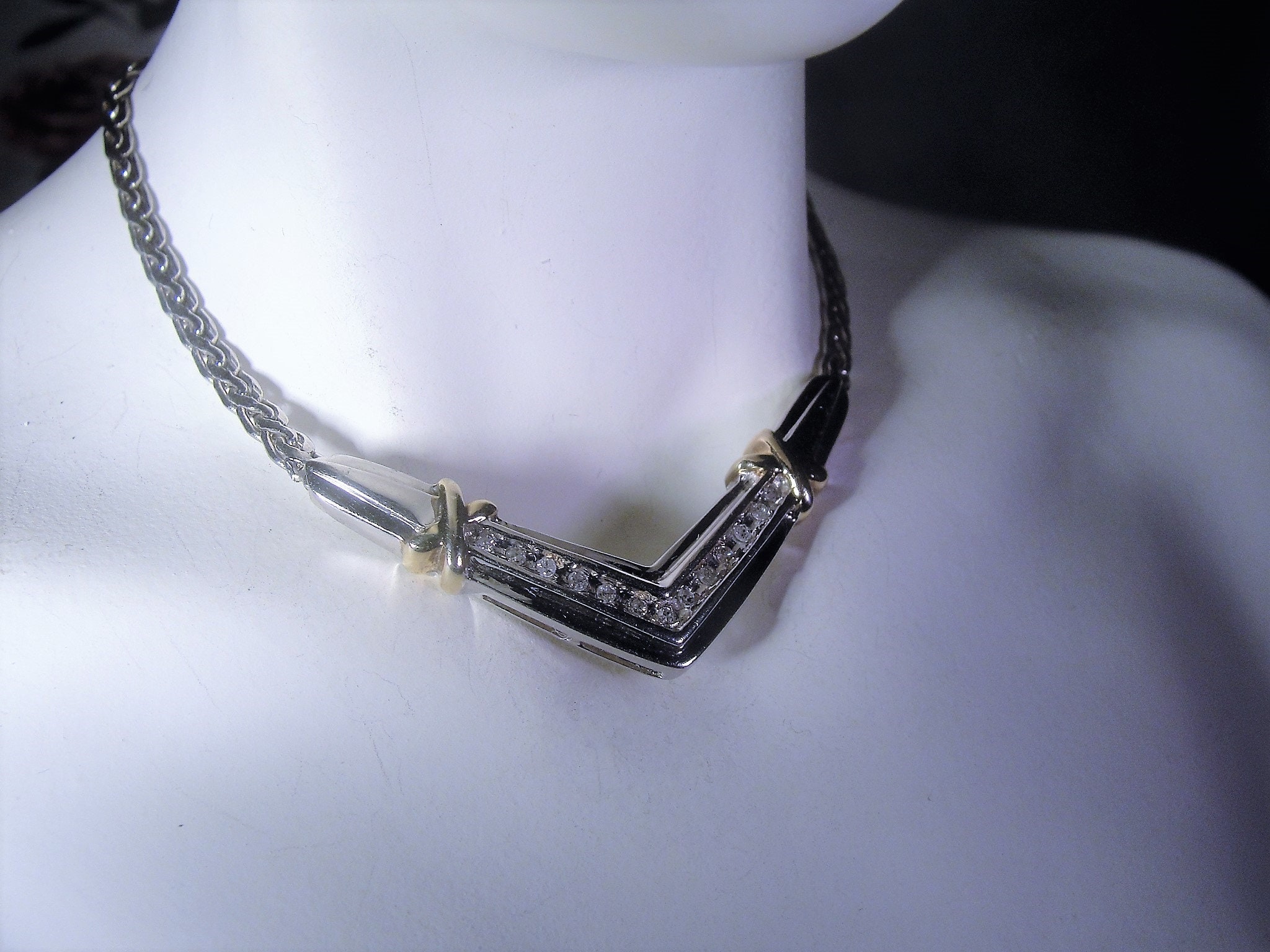 Diamond chevron deals necklace