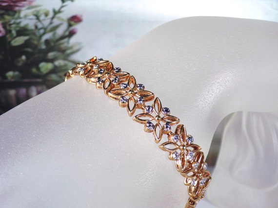 Rose Gold Bracelet – Rose Gold Plated and Diamond… - image 3