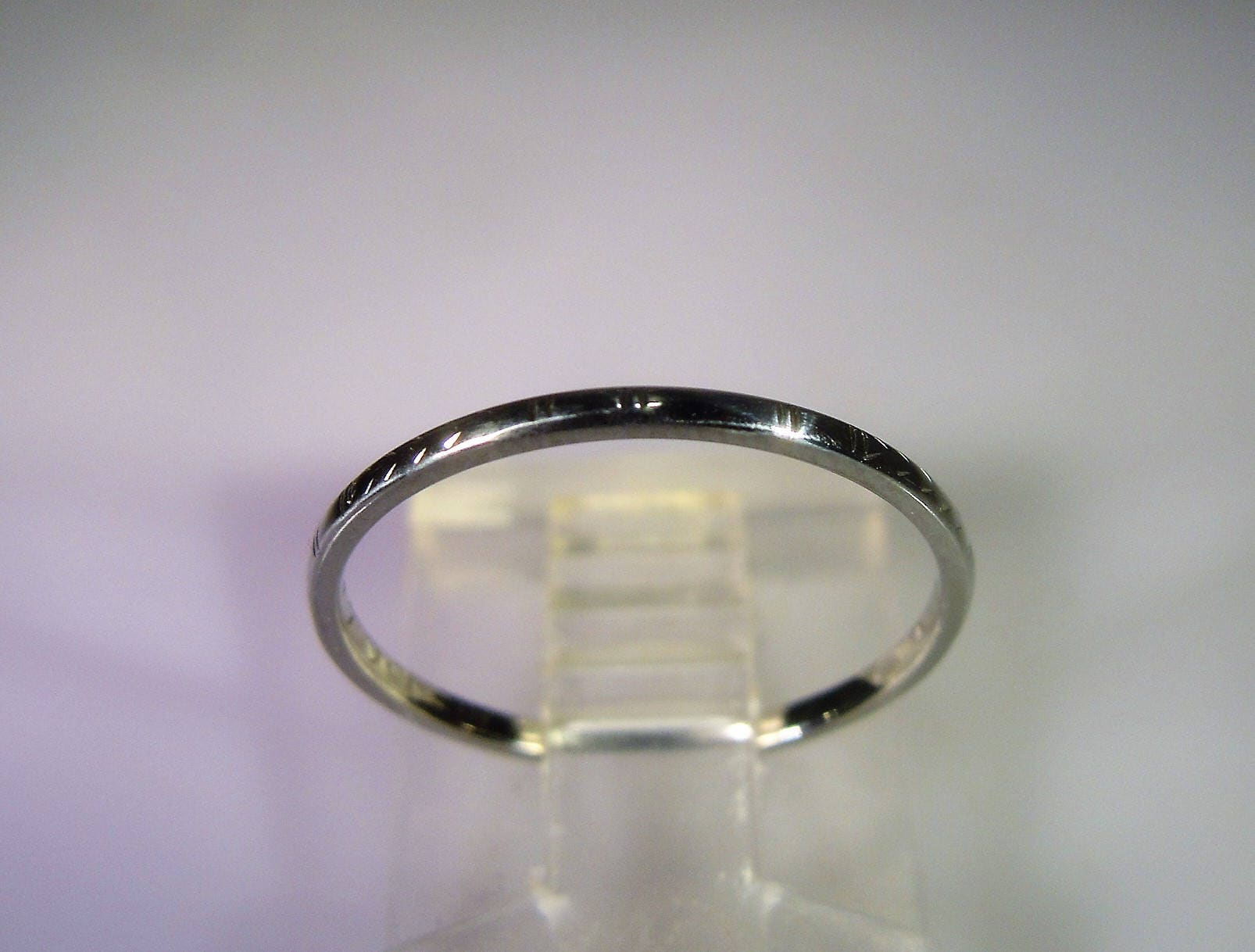 18K Bridal Ring Set, White Gold Rings, Art Deco Wedding Ring Set