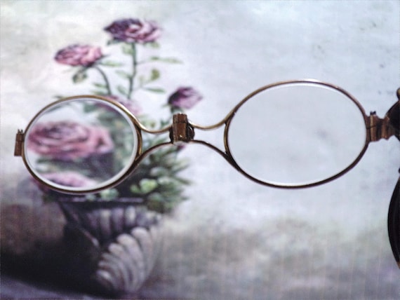 Antique Edwardian Tortoise Shell Lorgnette Opera … - image 10