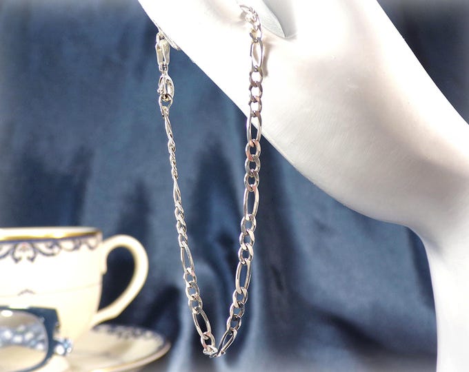 Unisex Bracelet - Figaro Design - Milor - 925 Sterling Silver – Vintage