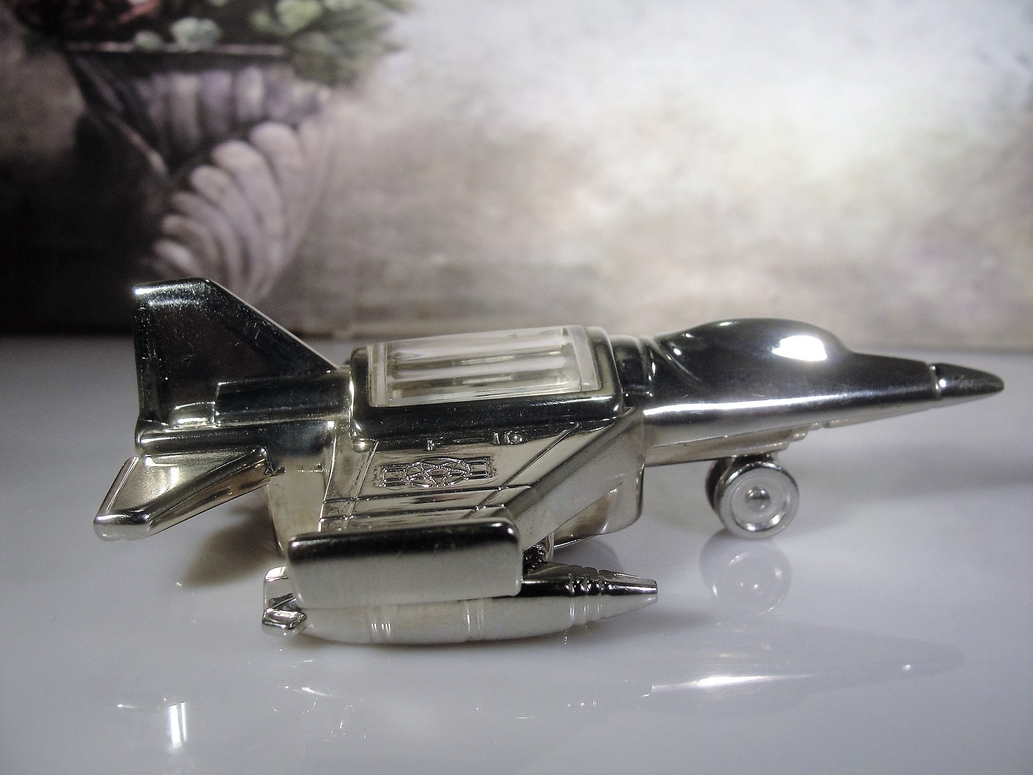 Reserved for Deb Miniature Jet Plane Clock, Plane Clock, Jet Clock