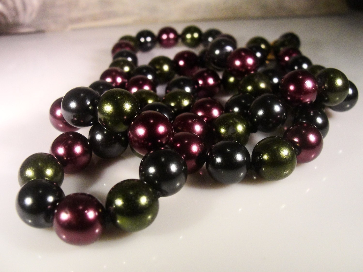 JOAN RIVERS Glass Pearl Necklace, Colored Faux Pearl Necklace, Color