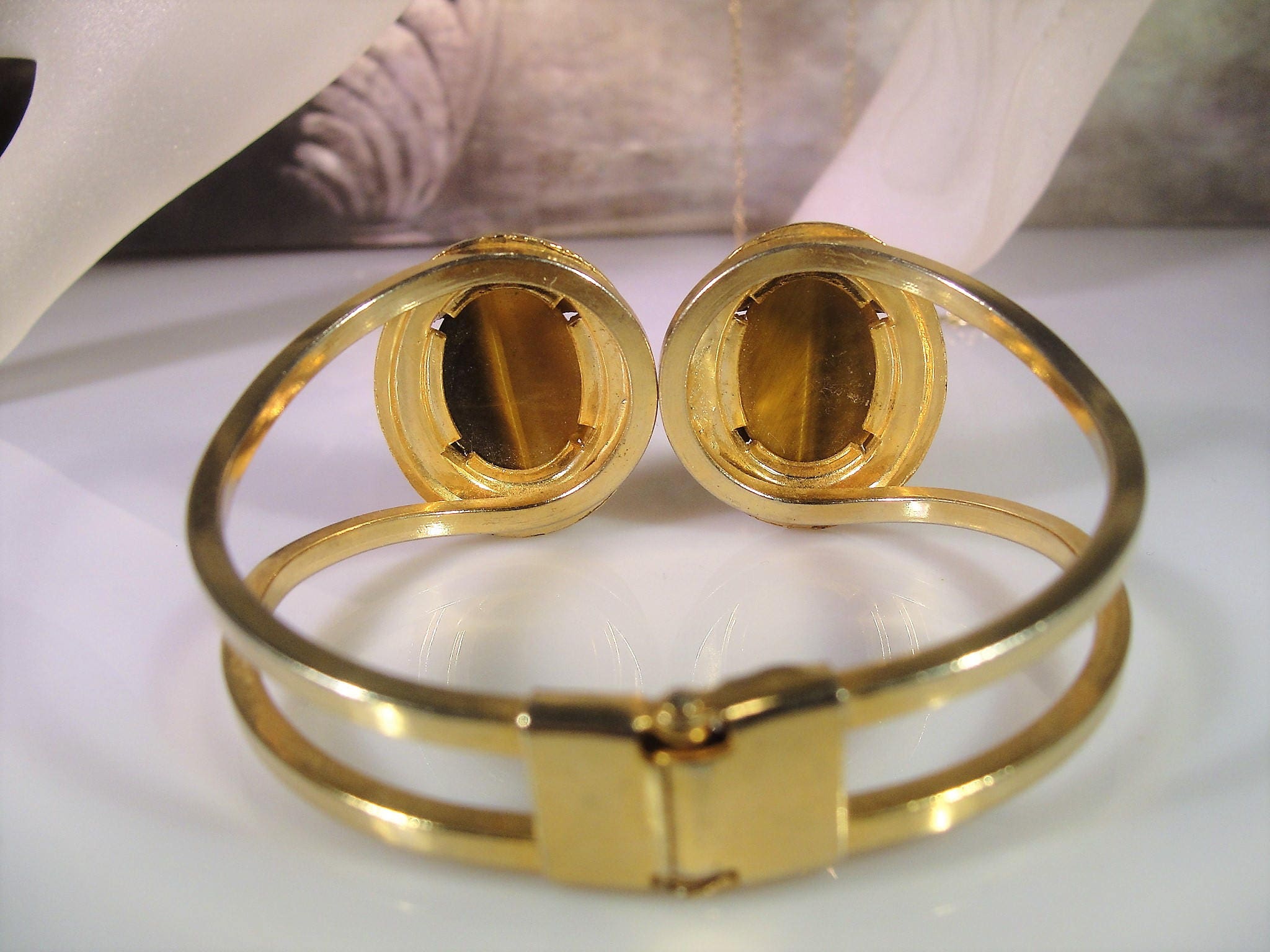 14K Gold Filled Jewelry Set, Tiger’s Eye Jewelry Set, Tiger’s Eye Ring