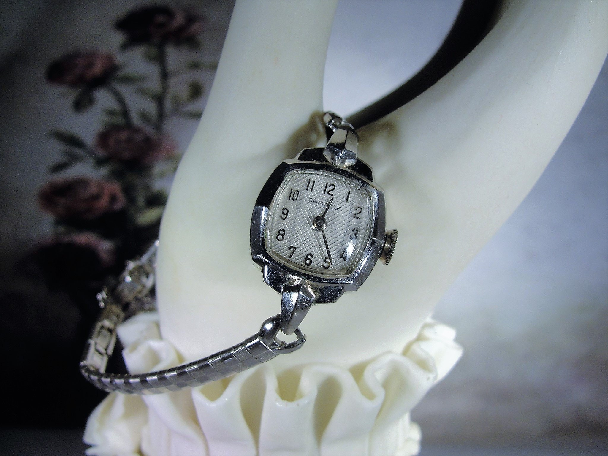 CARAVELLE by Bulova: 1962 10K RPG White Gold Watch and White Gold ...