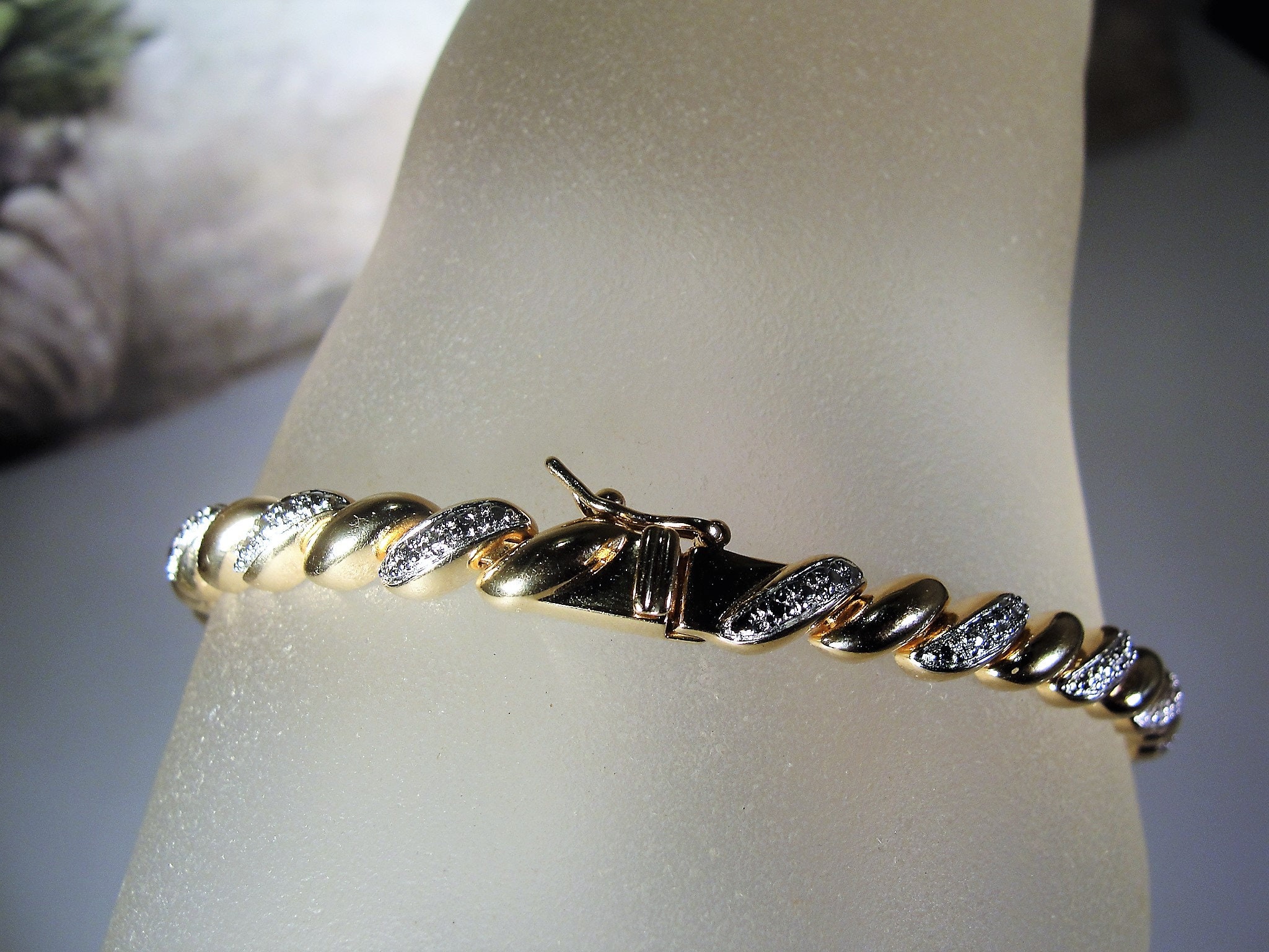ROSS SIMONS, Tennis Bracelet, Diamond Tennis Bracelet, Gold Vermeil