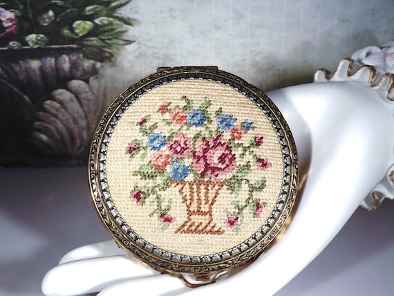 1950s/60s Needlepoint Floral Bag