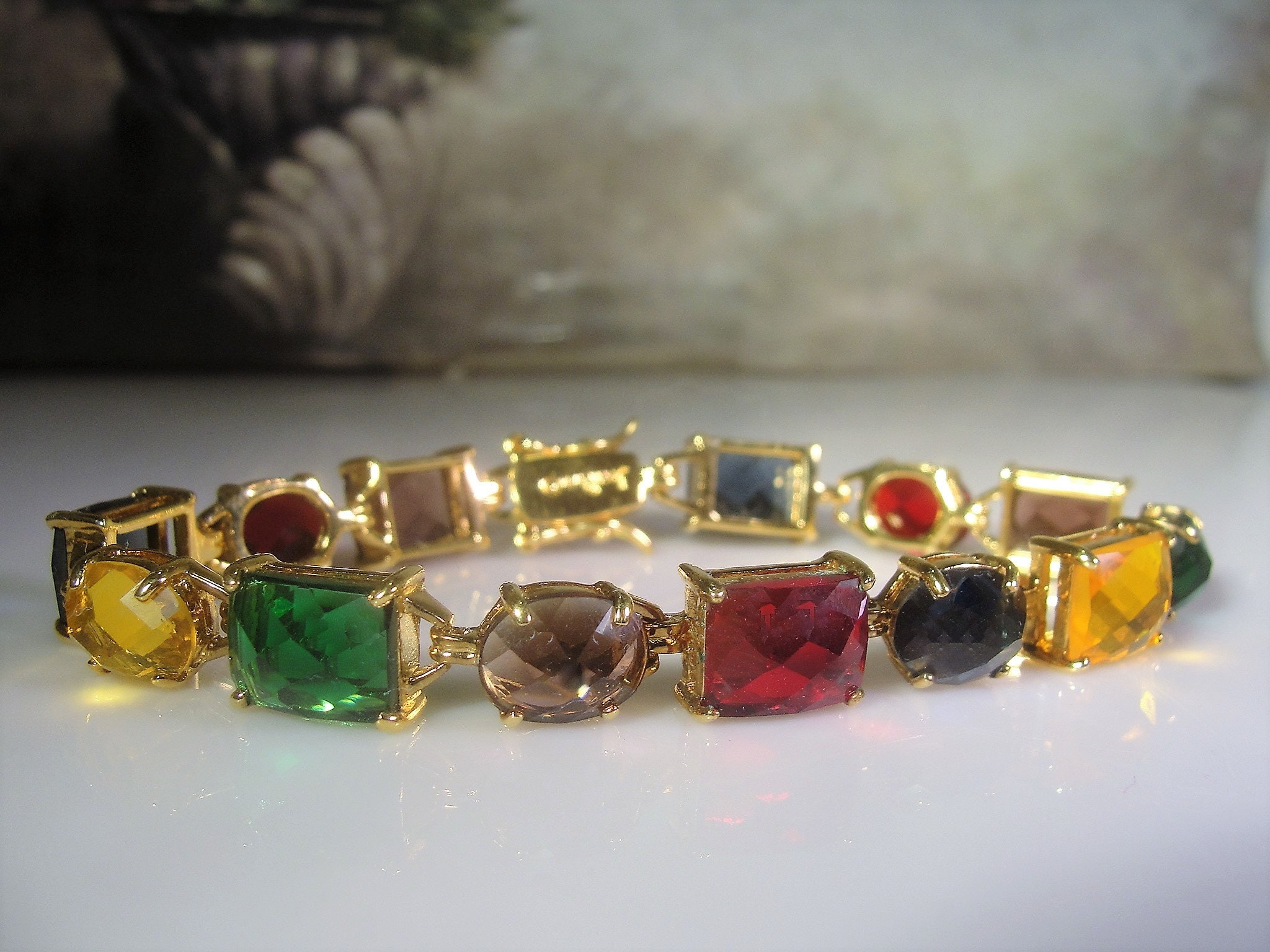 JOAN RIVERS Bracelet, Crystal Bracelet, MultiColor Bracelet, Large