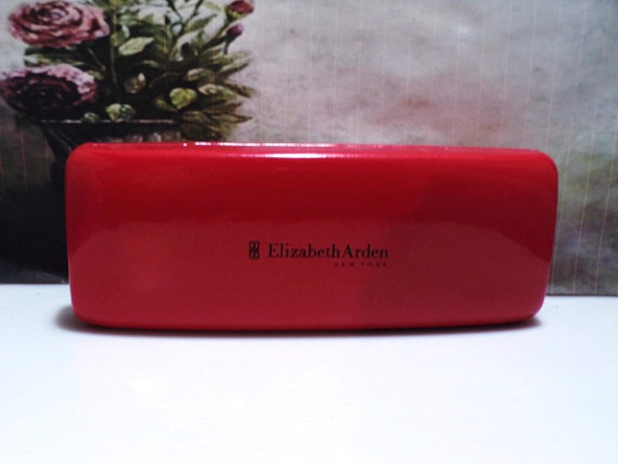 ELIZABETH ARDEN Red Glasses Case and Wine-Colored… - image 2