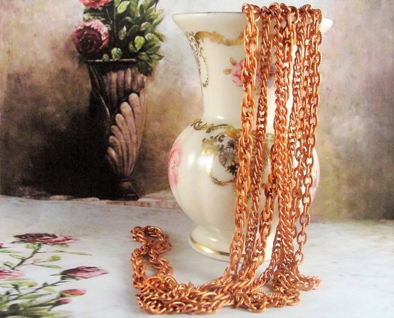 Multi-Strand Necklace, Aged Copper Coated Steel M… - image 1