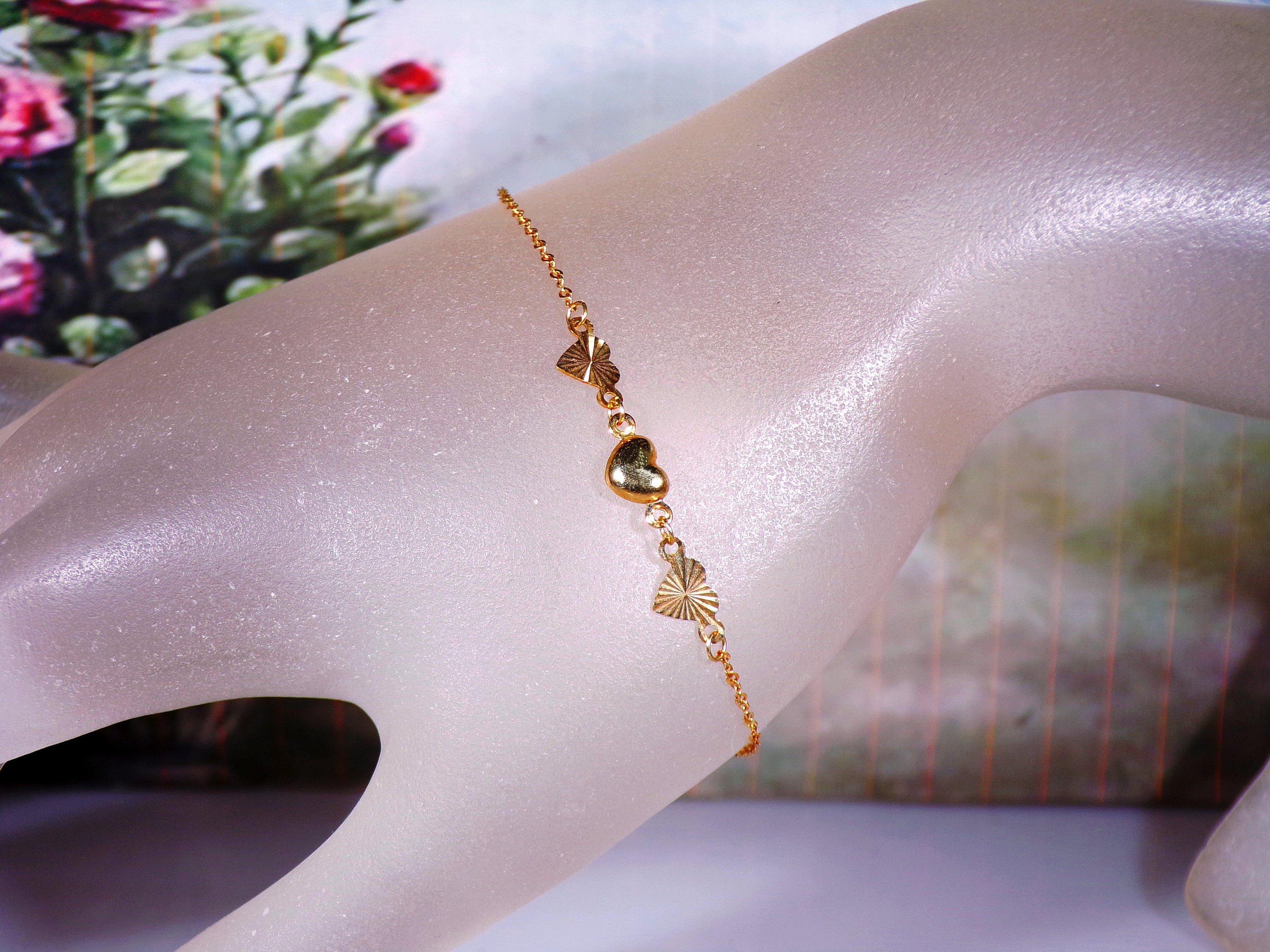 Three heart bracelet Clearance