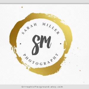 Premade Logo / Watercolor Logo / Photography Logo / Wedding Logo Monogram / Business Logo / Wedding Photography Logo / Watercolour Logo / image 3