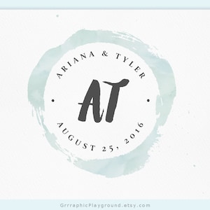 Premade Logo / Watercolor Logo / Photography Logo / Wedding Logo Monogram / Business Logo / Wedding Photography Logo / Watercolour Logo / image 2