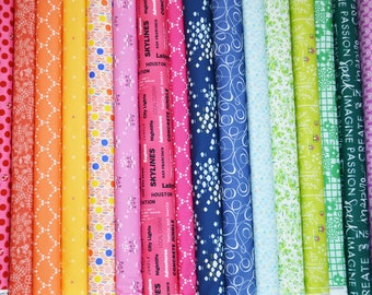 Destash 30 fat eighths Rainbow bundle designer quilt cotton