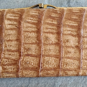 Vintage Leder Portemonnaie, Geldbörse, ca. 50er Jahre