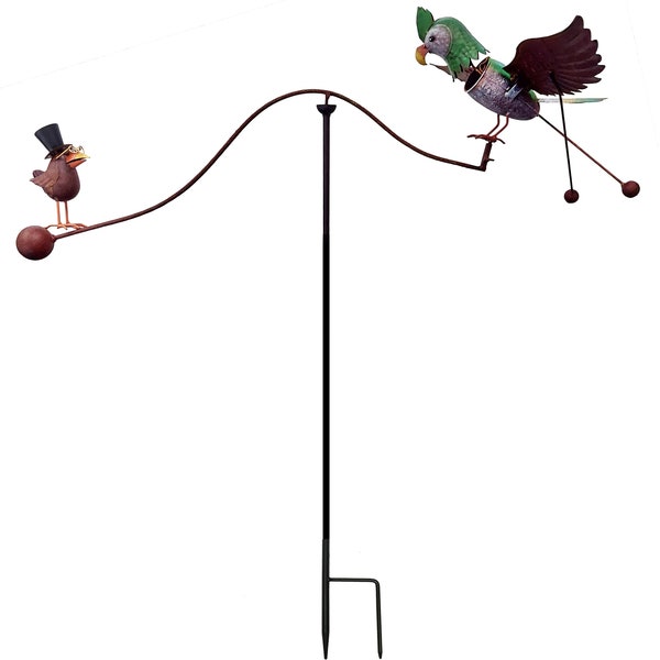 Rustic Two Bird Kinetic Spinnner Stake