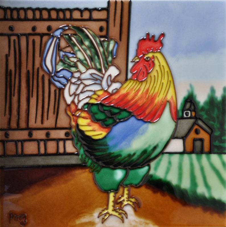 Farm Animals Ceramic Tiles hand painted Etsy