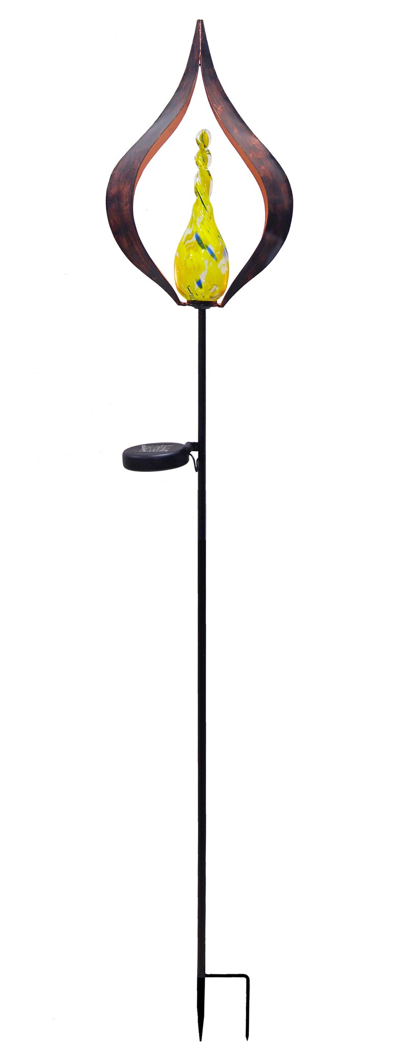 Solar Hand Blown Glass Garden Stake Etsy