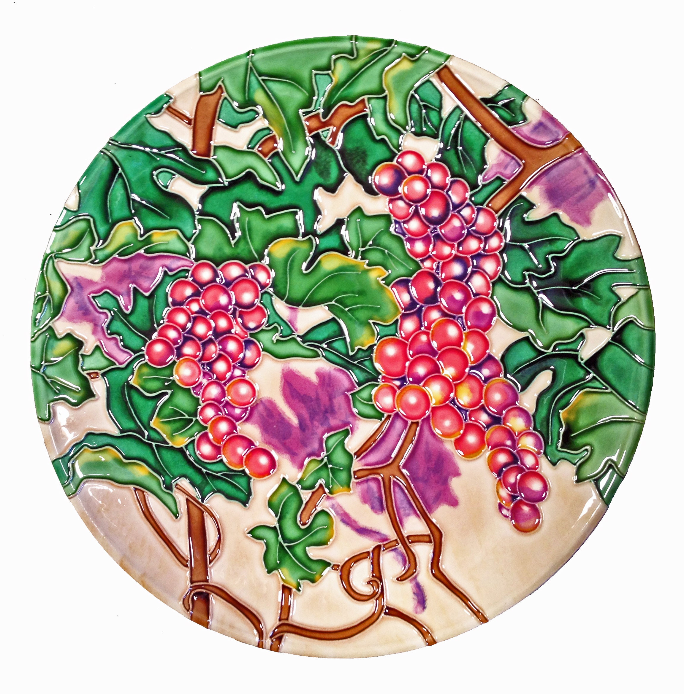 12 Hand Painted Ceramic Decorative Plates Etsy