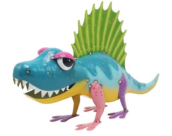 Hand Painted Colorful Spinosaurus - Dinosaur Garden Statue