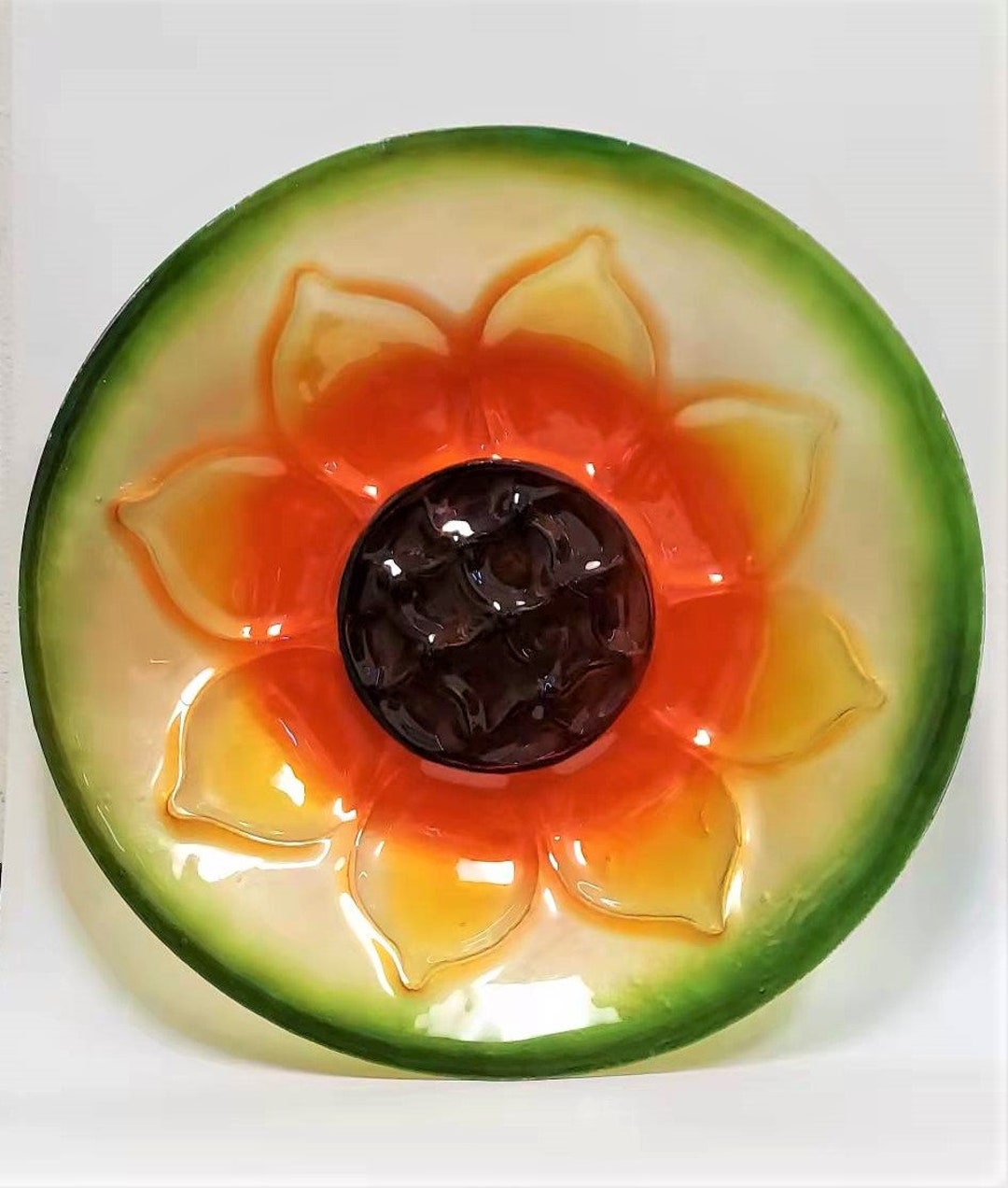 18 Hand Painted Flower Glass Plates Etsy