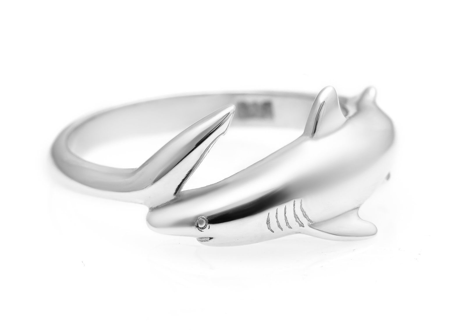 Reef Shark Ring 69 Black Tip Reef Shark Ring Reef Shark Etsy