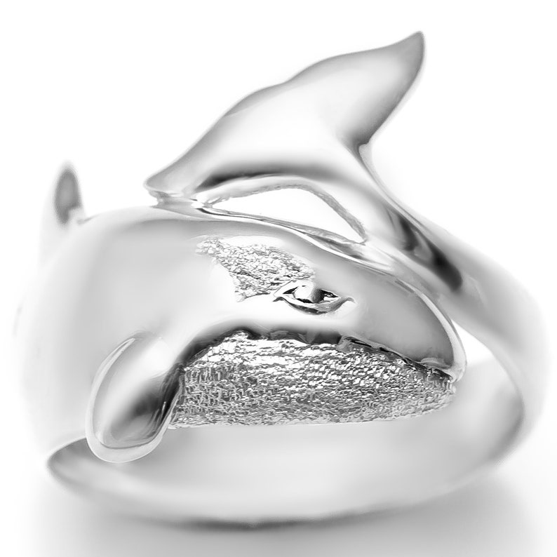 Orca Whale Ring 045 Orca Ring, Killer Whale Ring, Killer Whale Jewelry, Orca Jewelry, Ocean Jewelry, Sterling Silver or Gold image 1