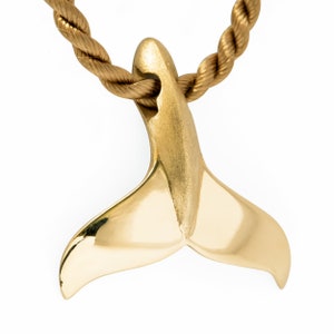 Gold Whale Tail Necklace #006 - Gold Whale Jewelry, Beach Wedding Jewelry, Hawaiian Jewelry, Ocean Jewelry, Gold Whale Tail Pendant