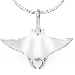 Flying Manta Ray Necklace #026 - Scuba Diving Jewellery, Scuba Dive Necklace, Sea Creature Necklace, Ocean Gifts, Sterling Silver or Gold