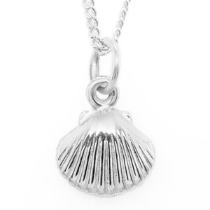 Shell Necklace #092 - Seashell Pendant, Ocean Jewelry, Beach Necklace, Surf Jewelry, Diving Ocean Themed Gift, Sterling Silver or Gold